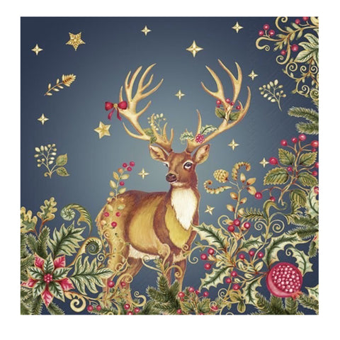 Mystical Reindeer Cocktail Napkin