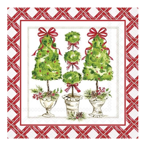 Christmas Topiary Cocktail Napkin