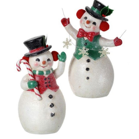 Assorted Retro Snowman Figurine, INDIVIDUALLY SOLD