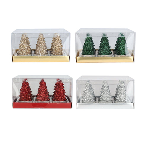 Assorted Set Of 3 Shaped Votive Candle: Tree, INDIVIDUALLY SOLD