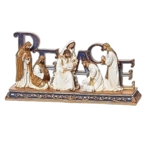 Peace Nativity Scene Tabletop Sign