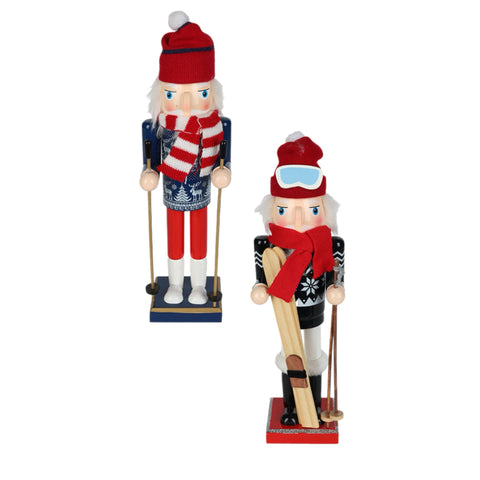 Assorted 14" Skier Nutcracker, INDIVIDUALLY SOLD