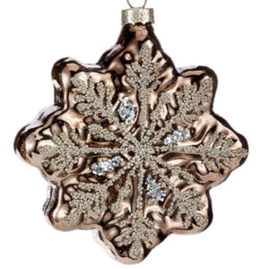 Copper Snowflake Ornament