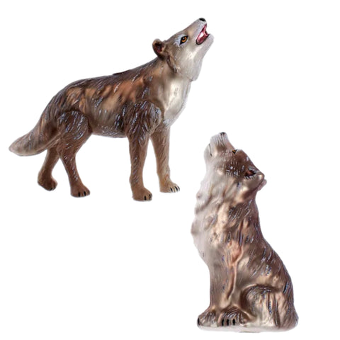 Assorted Grey Wolf Ornament, INDIVIDUALLY SOLD