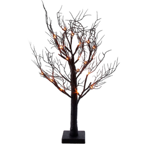 2' LED Glitter Halloween Tree Figurine