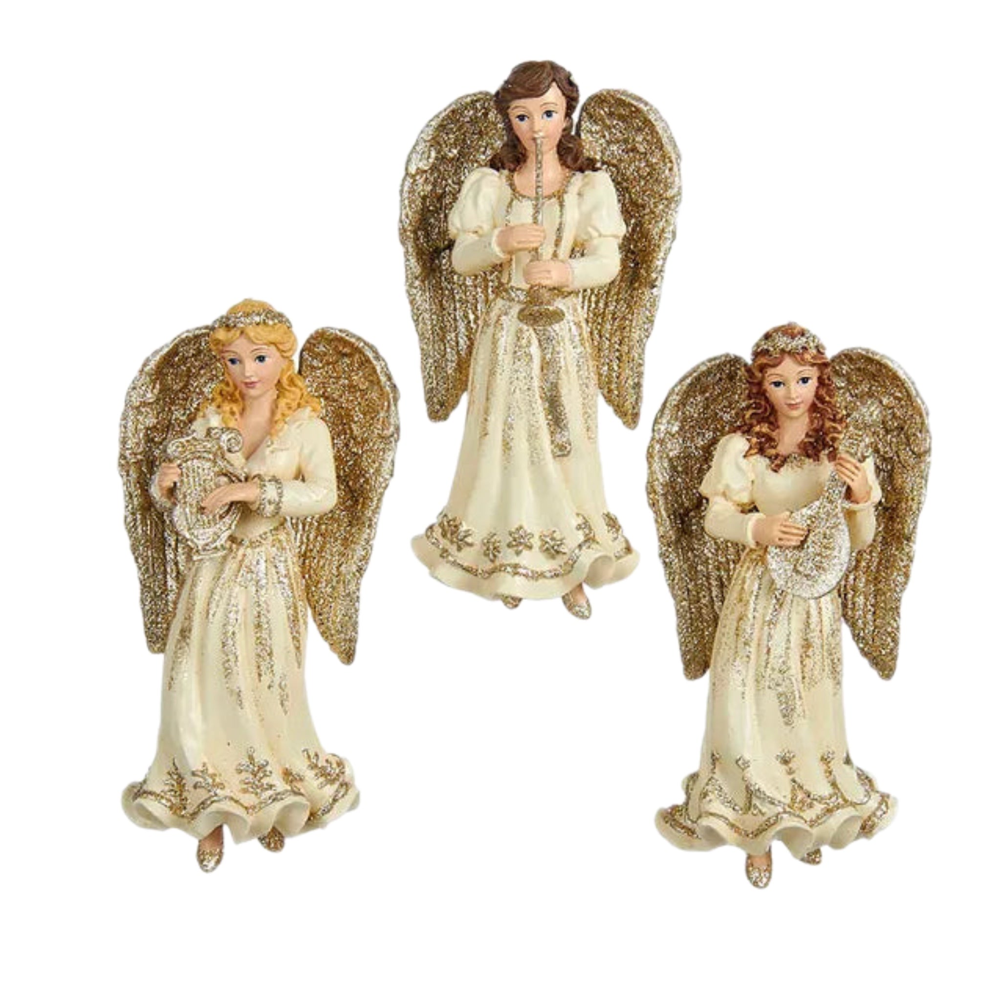 Assorted Angel With Gold Wings Ornament, INDIVIDUALLY SOLD