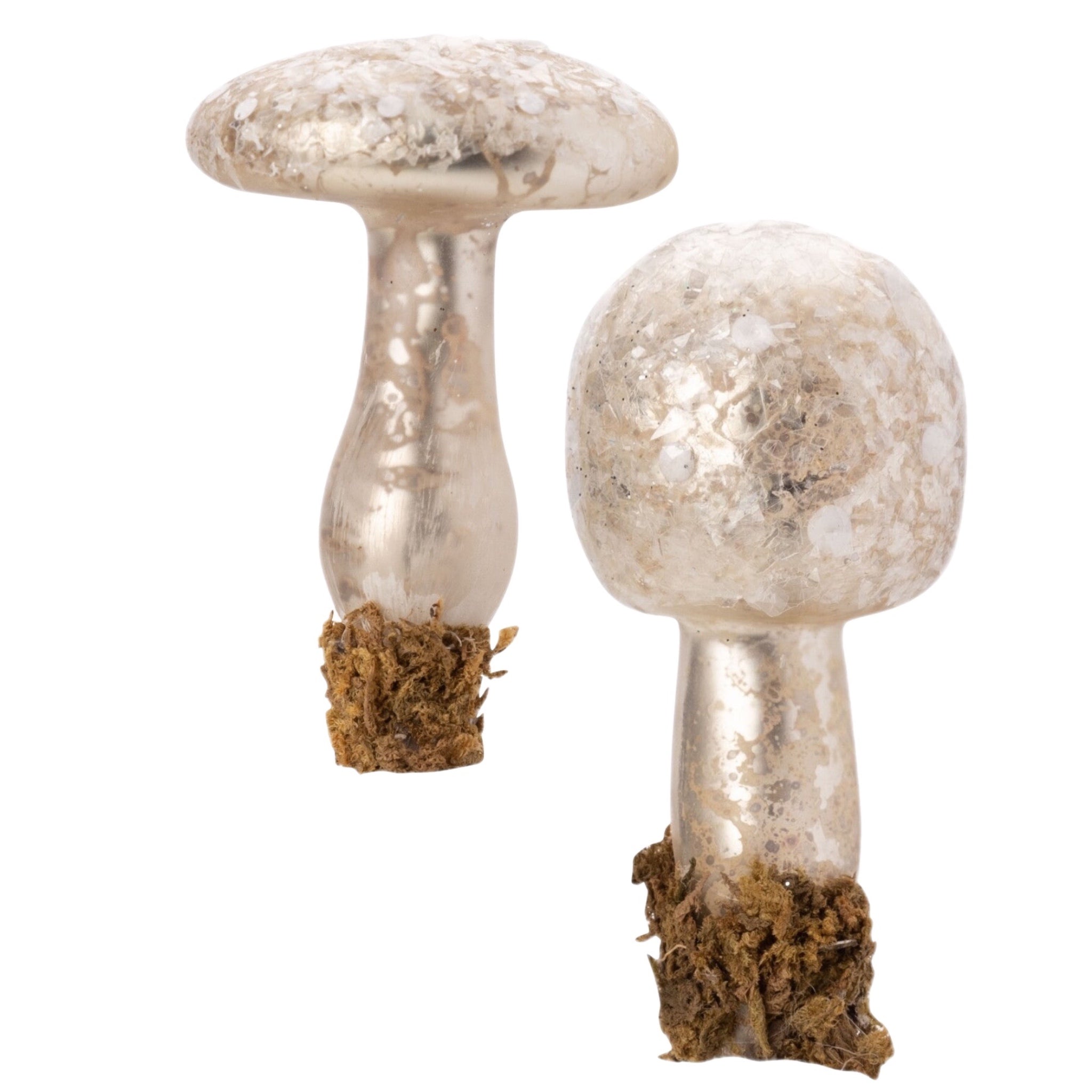 Assorted Silver Mushroom Clip On Ornament, INDIVIDUALLY SOLD