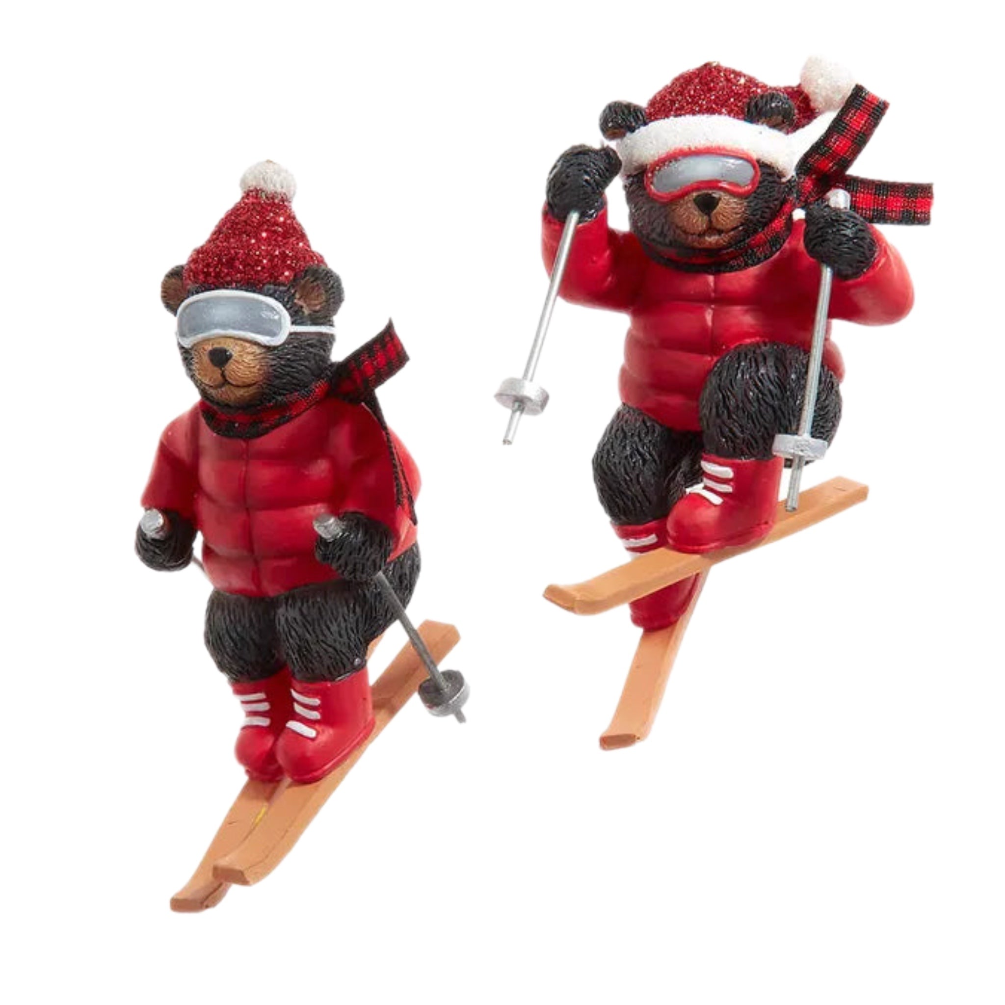 Assorted Skiing Bear Ornament, INDIVIDUALLY SOLD