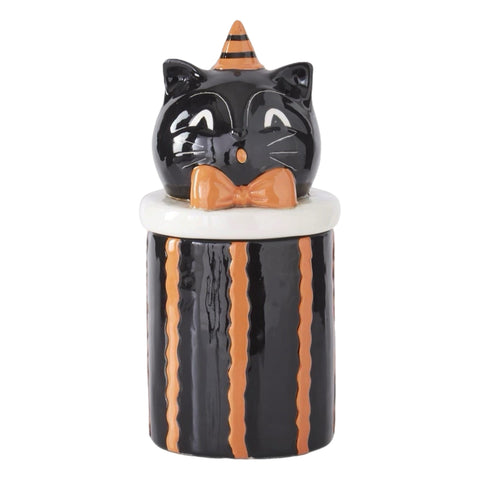 Large Black Cat Canister