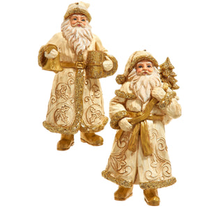 Assorted Gold Santa Ornament, INDIVIDUALLY SOLD