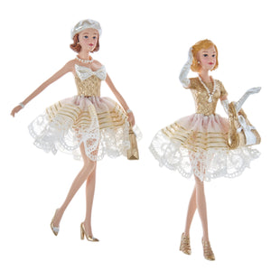 Assorted Lady Shopper Ornament, INDIVIDUALLY SOLD