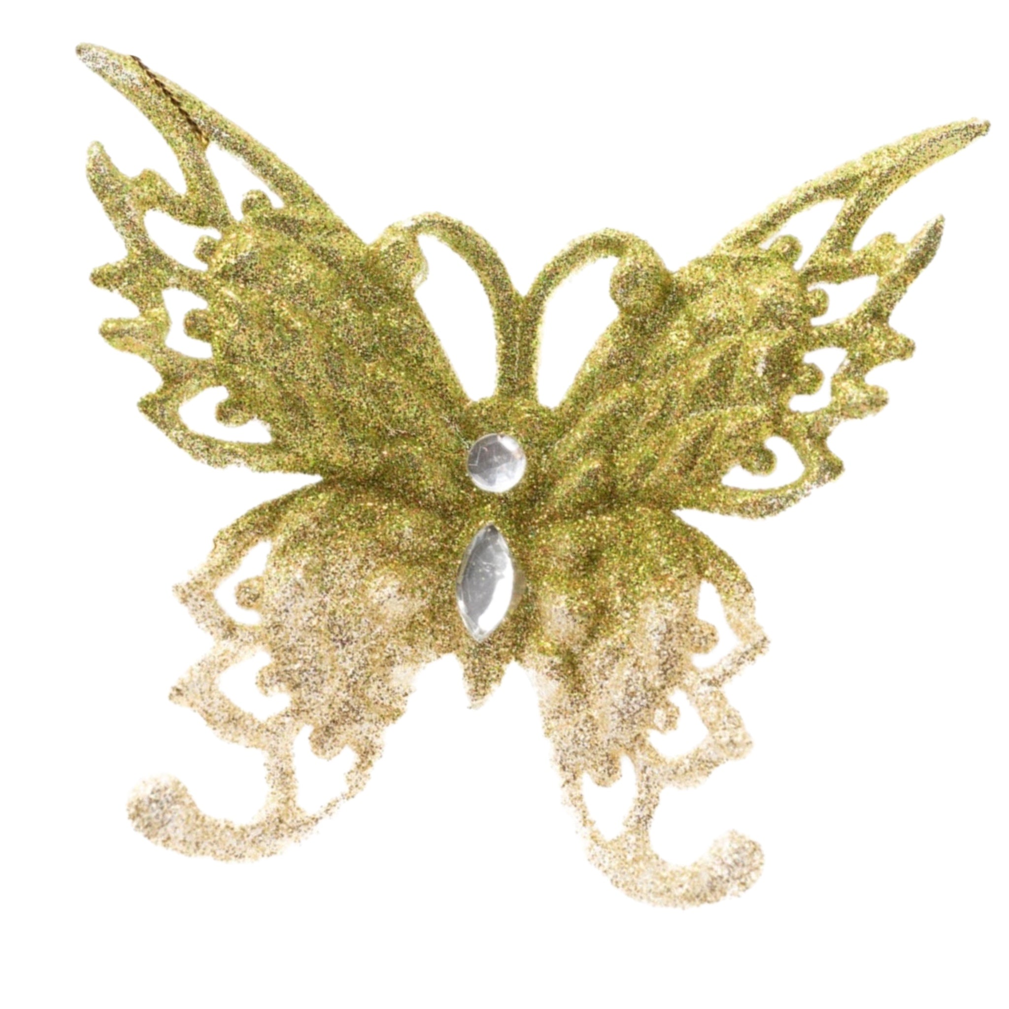 Gold Glitter Butterfly Ornament