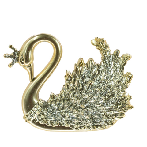 Gold Jeweled Swan Ornament