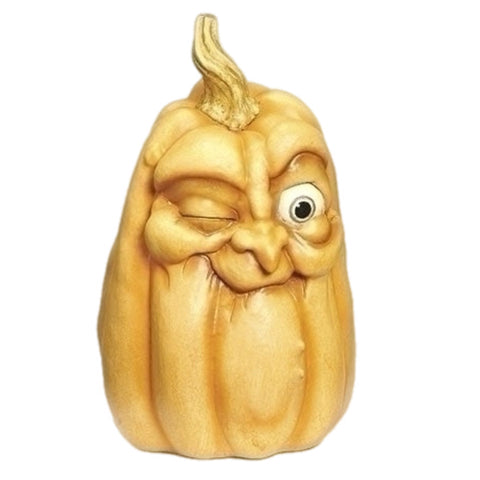 Winking Pumpkin Figurine