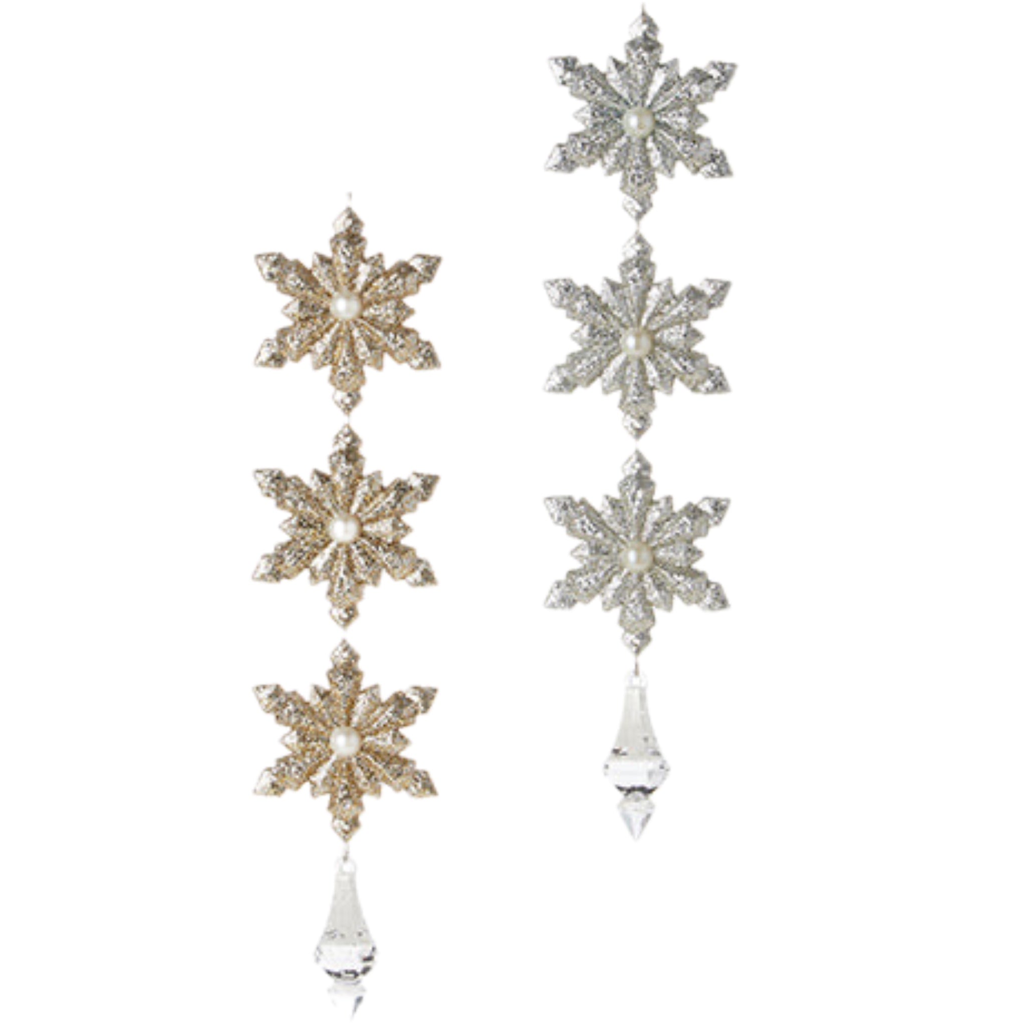 Assorted Snowflake Drop Ornament, INDIVIDUALLY SOLD