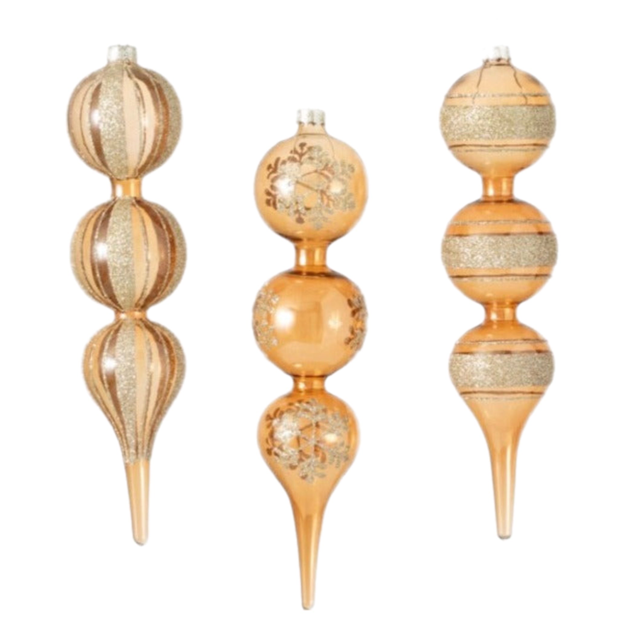 Assorted Gold Ball Finial Ornament, INDIVIDUALLY SOLD