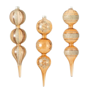 Assorted Gold Ball Finial Ornament, INDIVIDUALLY SOLD