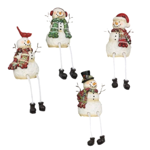 Assorted Snowman Shelf Sitter Figurine, INDIVIDUALLY SOLD