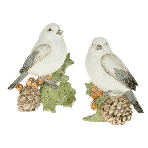 Assorted Bird On Pinecone Figurine, INDIVIDUALLY SOLD