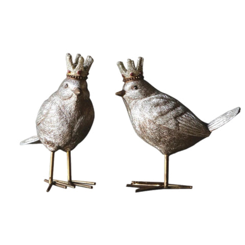 Assorted Bird Wearing Crown Figurine, INDIVIDUALLY SOLD