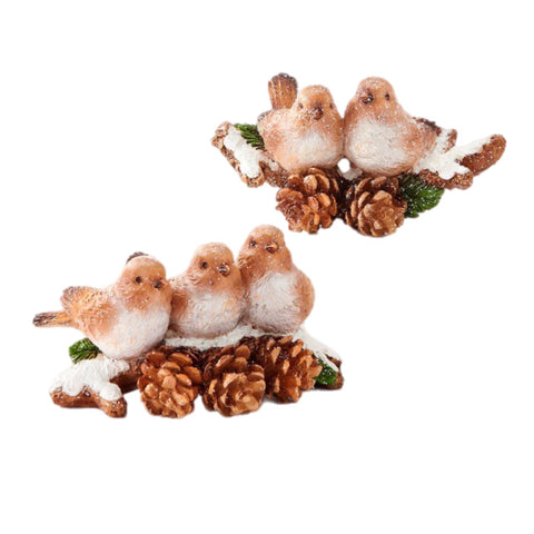 Assorted Birds On Pinecone Branch Figurine, INDIVIDUALLY SOLD