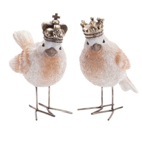 Assorted Bird Wearing Crown Figurine, INDIVIDUALLY SOLD