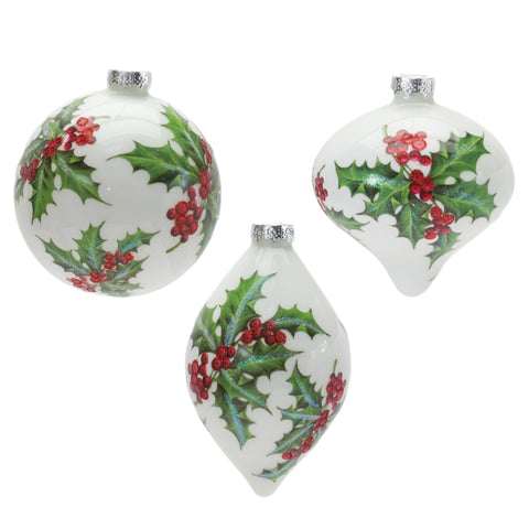 Assorted Holly Ball, INDIVIDUALLY SOLD