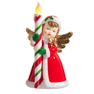 Angel With Candle LED Figurine