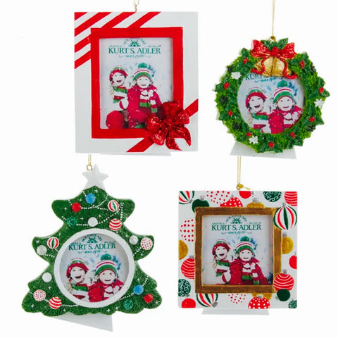 Assorted Christmas Frame Ornament, INDIVIDUALLY SOLD