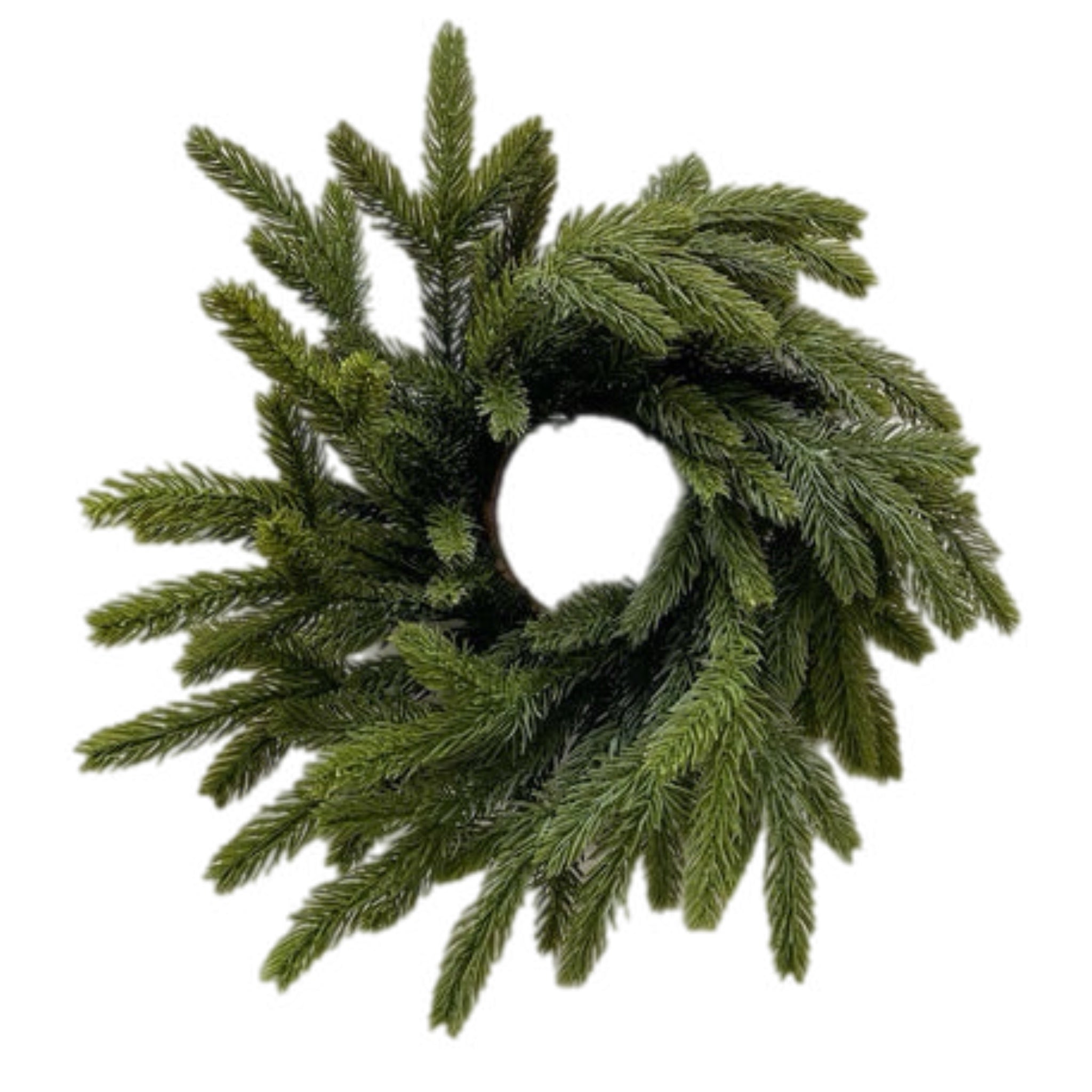 14" Spruce Pillar Candle Ring