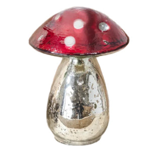 Large Red Mushroom Figurine