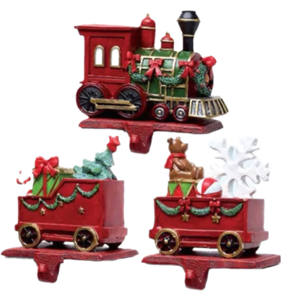 Train Stocking Holder, Set Of 3