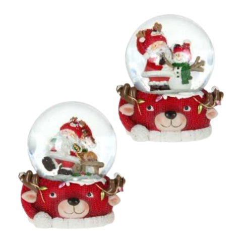 Assorted Reindeer Base Snowglobe, INDIVIDUALLY SOLD