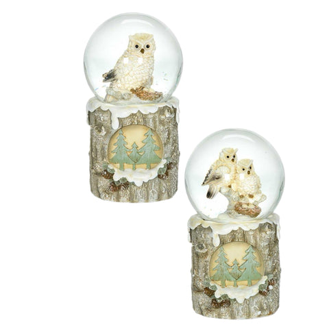 Assorted LED Owl Snowglobe, INDIVIDUALLY SOLD
