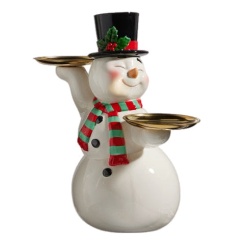 1' Snowman Cake Stand Figurine