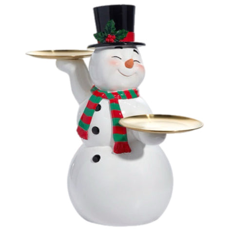 2' Snowman Cake Stand Figurine