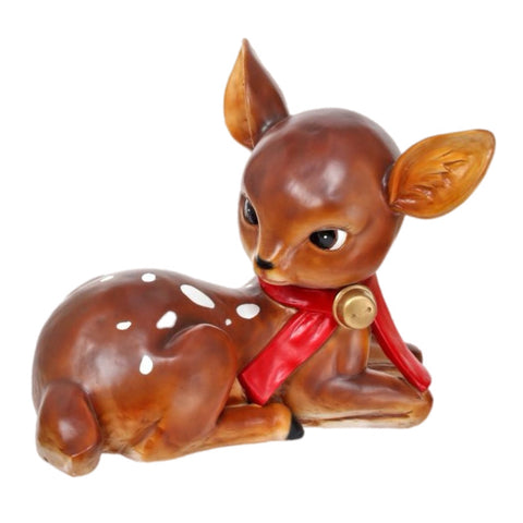 2.5' Retro Sitting Deer Figurine