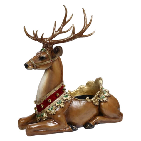 3.5' Elegant Reindeer Planter Figurine