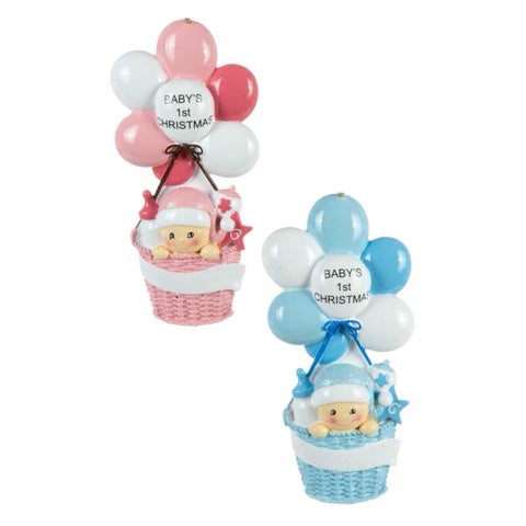 Assorted Baby's First Balloon Ornament, INDIVIDUALLY SOLD