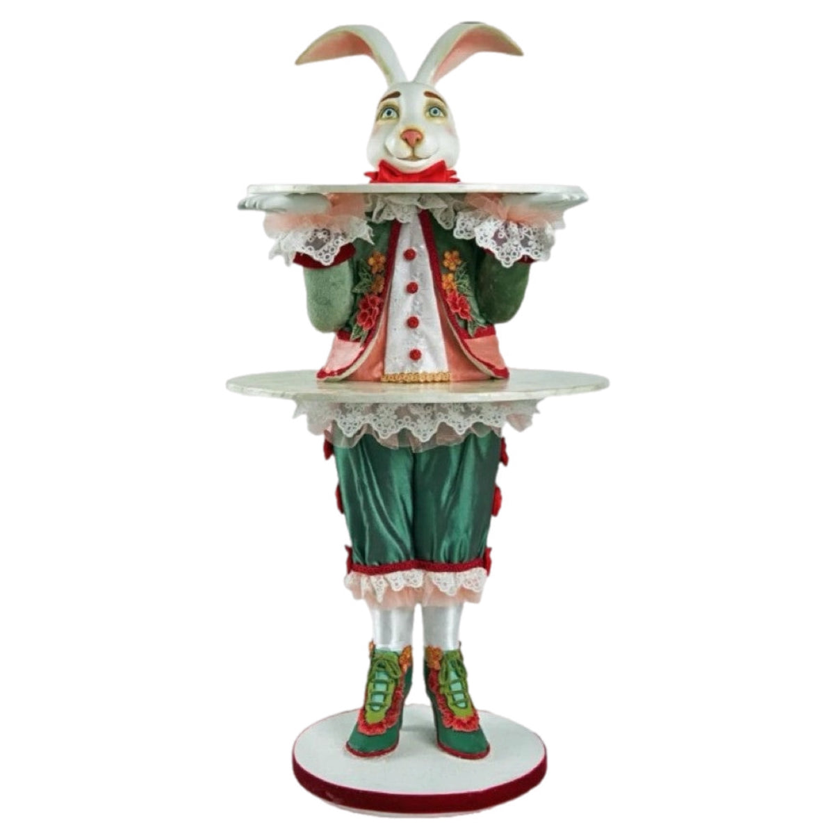 2' Tiered Rabbit Stand Figurine – Tinseltown Christmas Emporium
