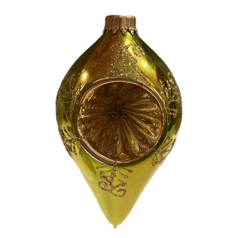 Lime Green Reflector Drop Ornament