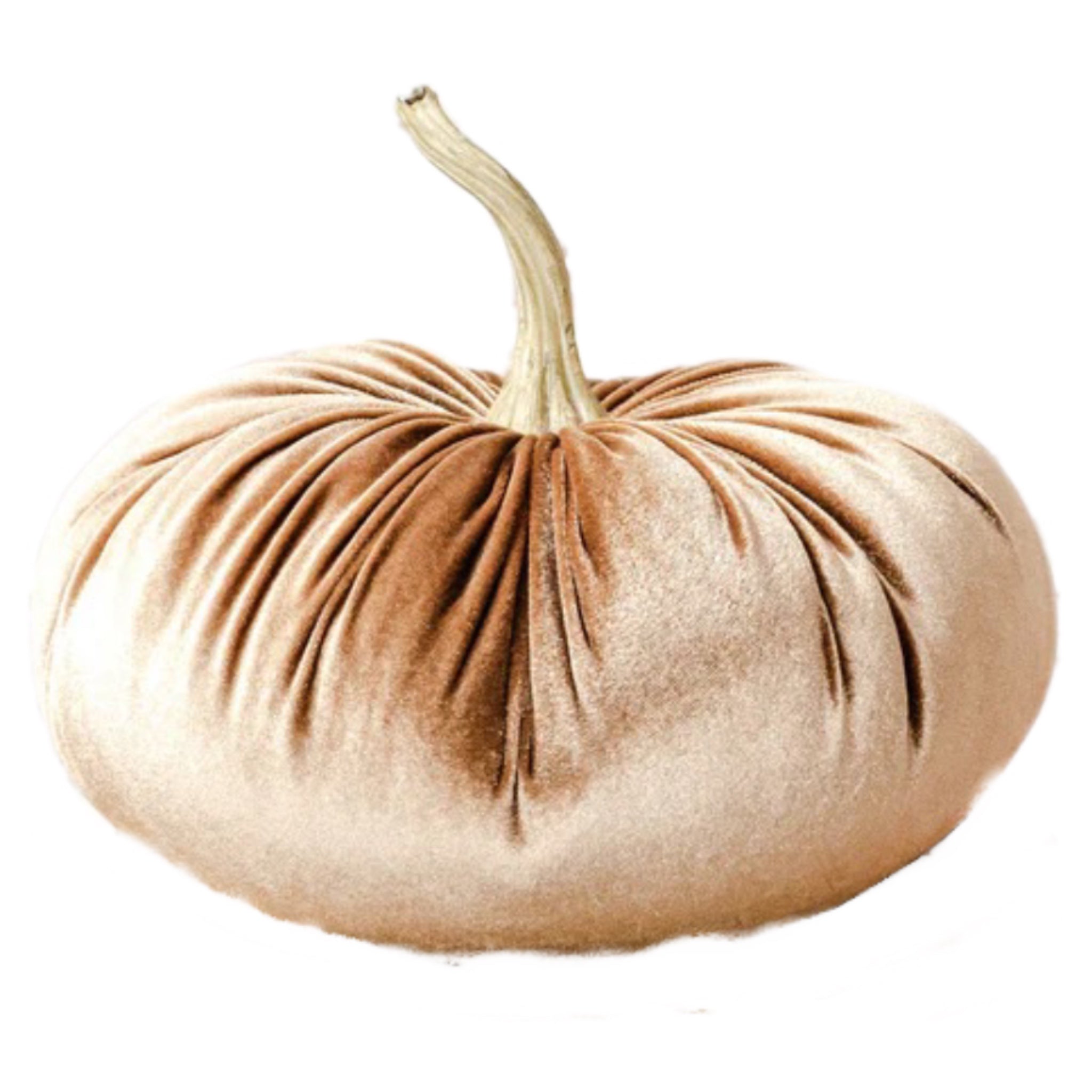 Beige Velvet Pumpkin Figurine