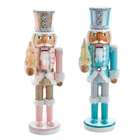 Assorted 14" Pastel With Tree Nutcracker, INDIVIDUALLY SOLD