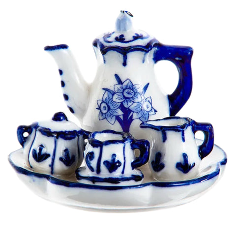 Delf Tea Set Ornament