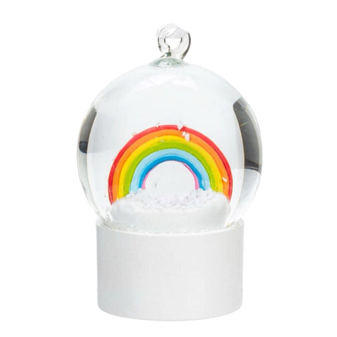 Mini Rainbow Snowglobe Ornament