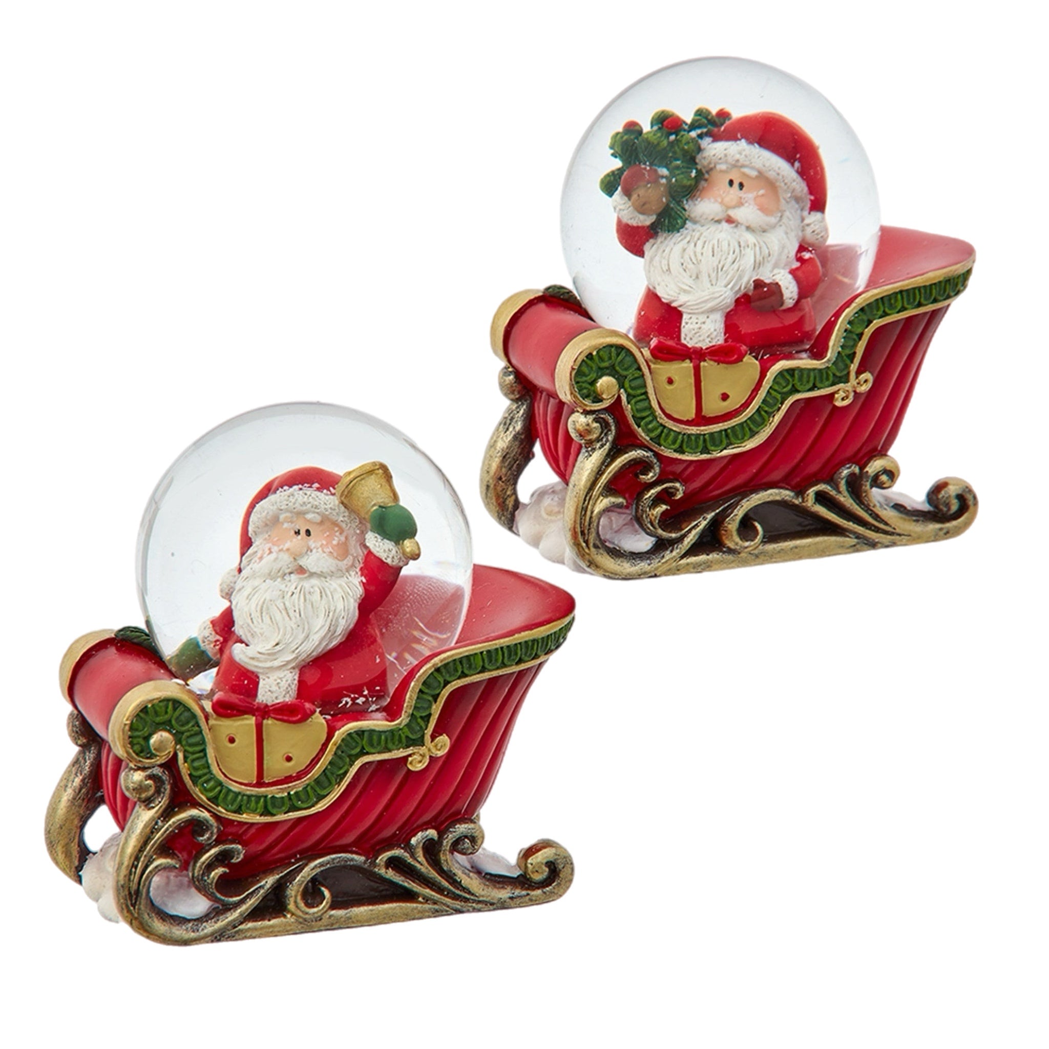 Assorted Mini Santa In Sleigh Snowglobe, INDIVIDUALLY SOLD