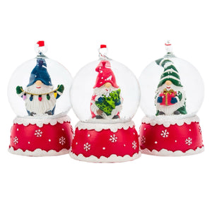 Assorted Mini Gnome Snowglobe Ornament, INDIVIDUALLY SOLD