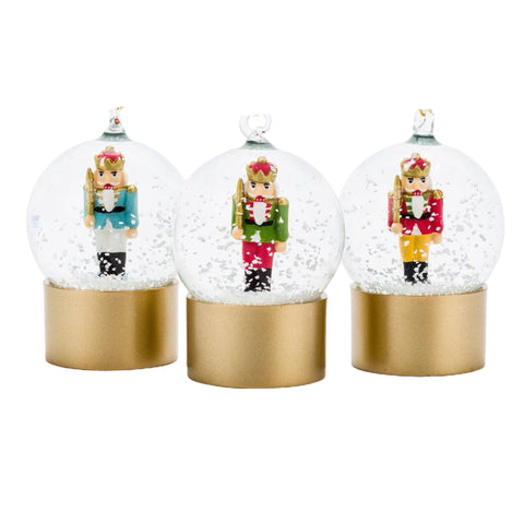 Assorted Mini Nutcracker Snowglobe Ornament, INDIVIDUALLY SOLD