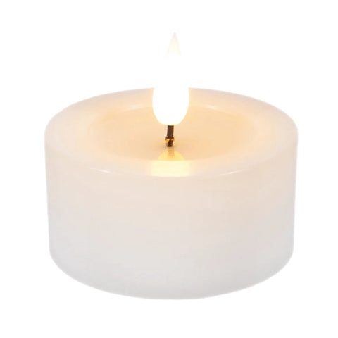 Large Tealight Flameless Candle: Cream