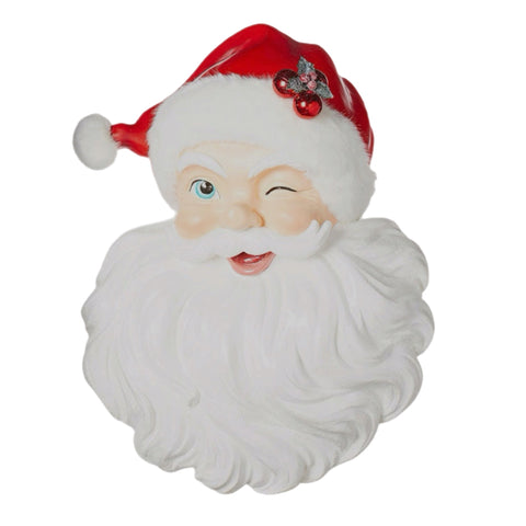 25" Retro Santa Face Wall Decor